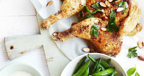 Tahini Roasted Chicken with Vegetables