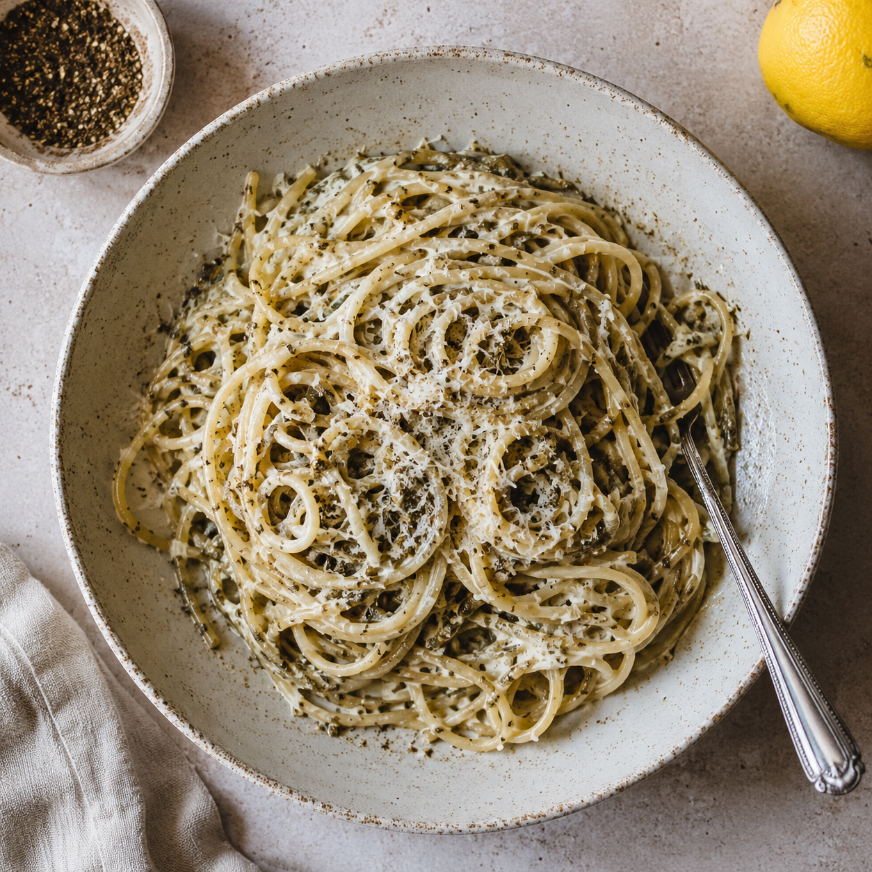 Zaatar & Labneh Spaghetti