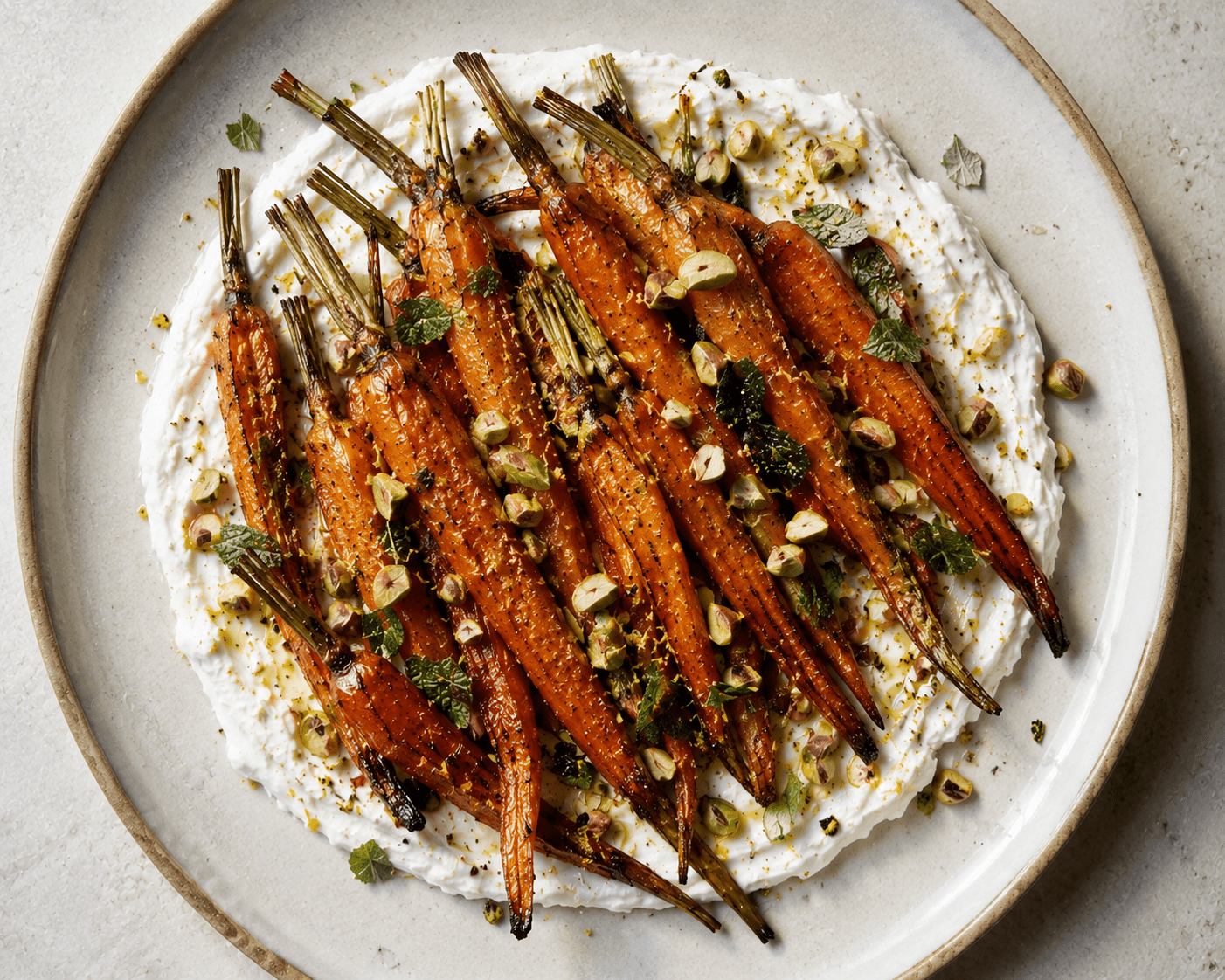 Roasted Dutch Carrots with Whipped Labneh - Tahini Neri