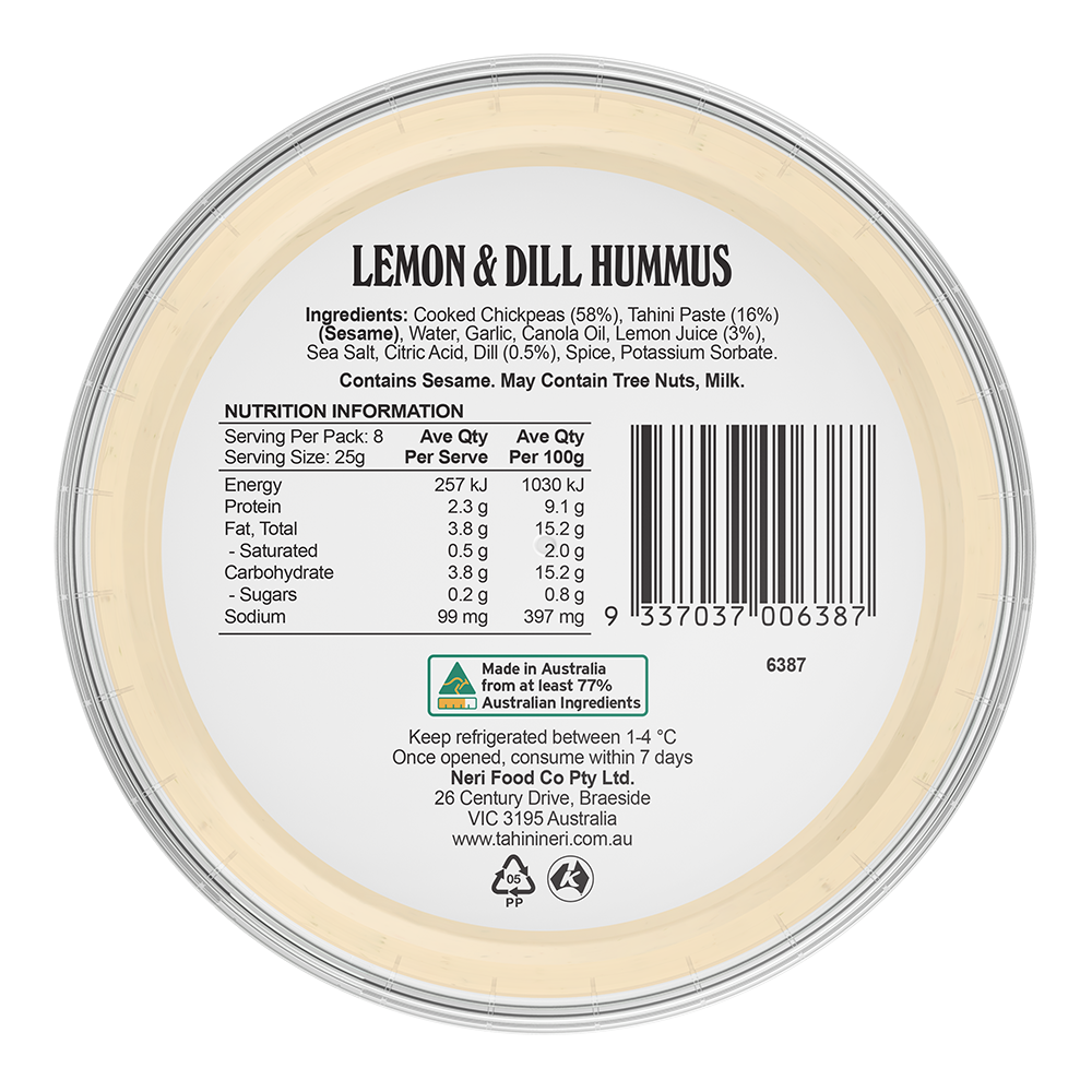 Lemon Dill Hummus